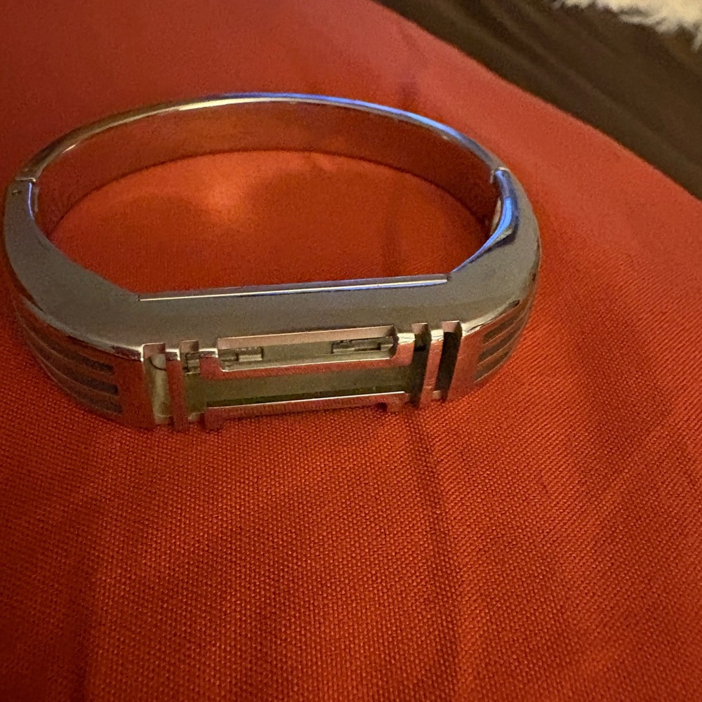 Men's Silver-Tone Geometric Cuff Bracelet